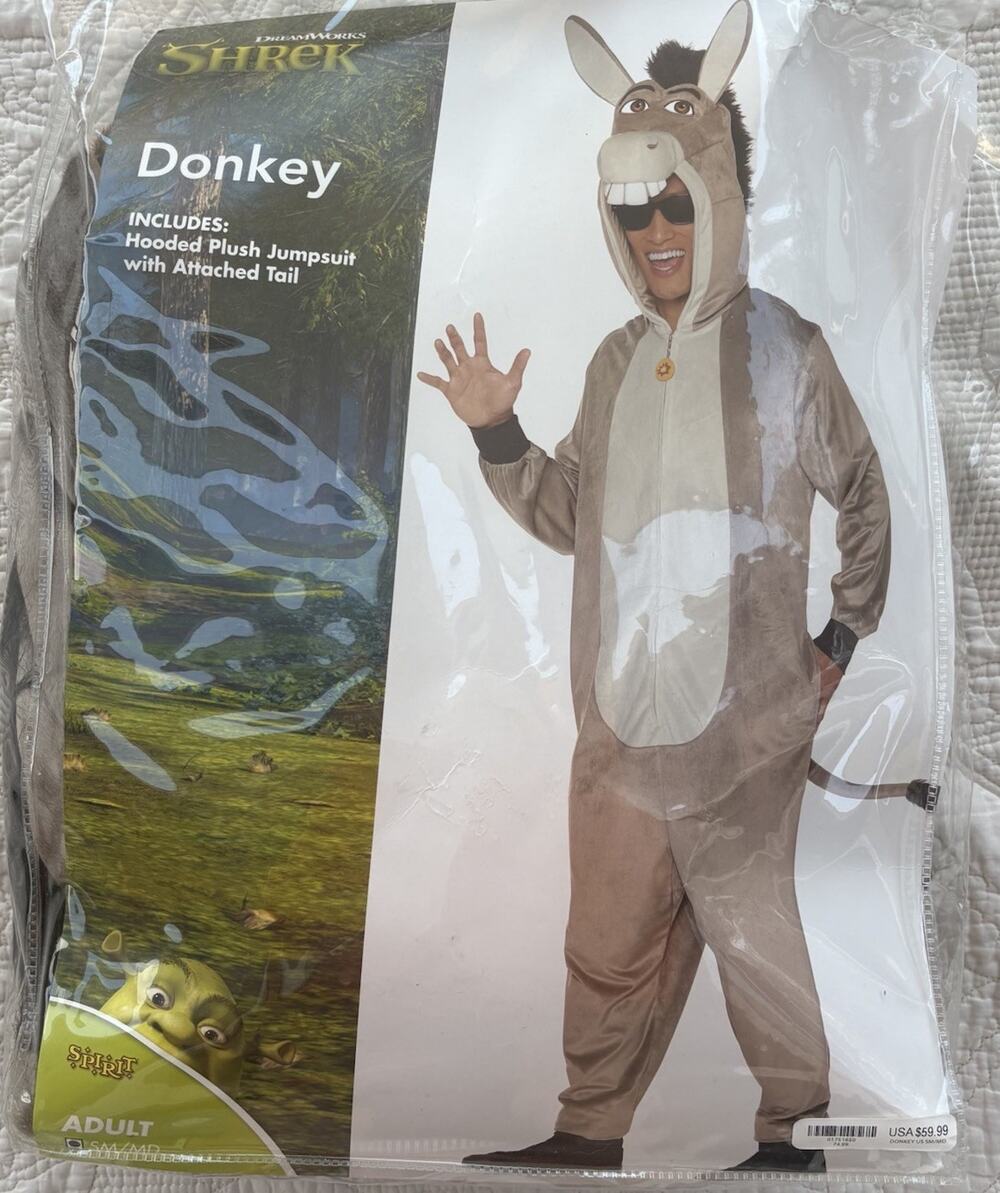 Shrek Donkey Costume Adults Size Small Medium Full Body